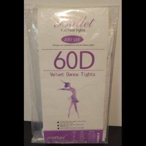 Just Lsy Ultra Soft Convertible Transition Ballet Dance Tights for Girls - White